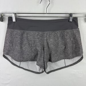 Lululemon Size 8 Tall Speed Up 3" Short Lined Heathered Gray Pockets Running